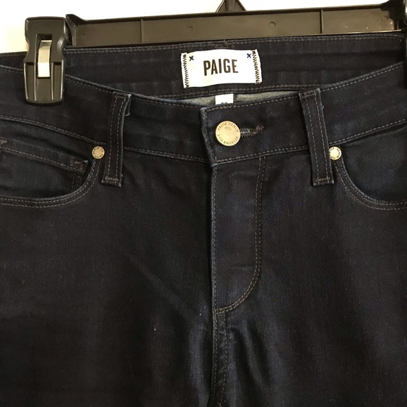 PAIGE Dark Wash Verdugo Ankle Cut Jeans SZ 29 EUC - Picture 5 of 9